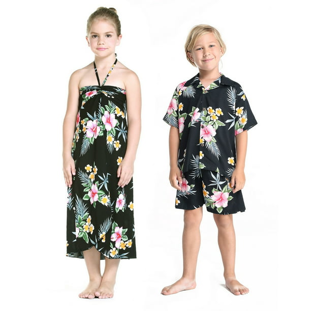 Hawaii Aloha Hibiscus Baby Boys Girls Jumpsuit Overall Romper Bodysuit Summer Clothes Black 